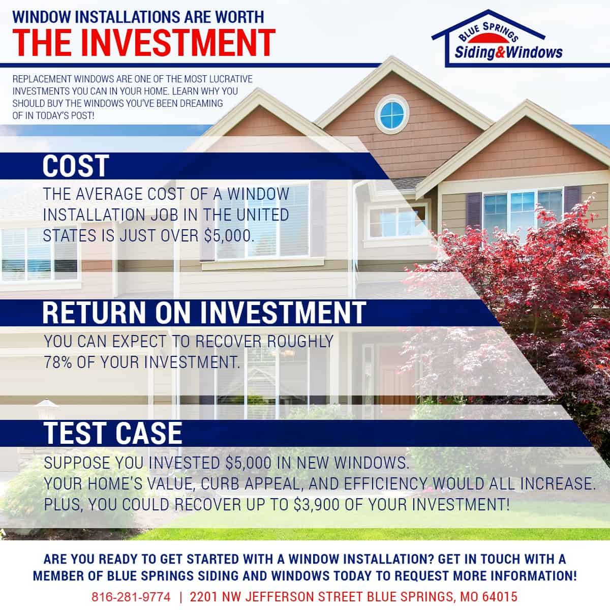 Window Installations are Worth the Investment Infographic Blue Springs Siding & Windows