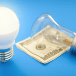 Light Bulb and money